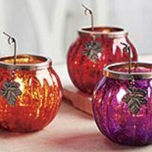 PartyLite Autumn Leaves Tealight Holder (Set of 3)